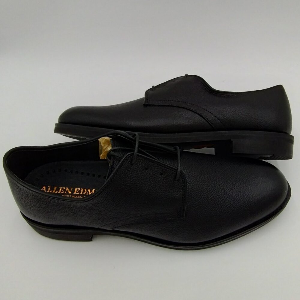 Allen Edmonds Port Washington Nomad Plain Toe Black Shoes Size 10.5 D NWOB